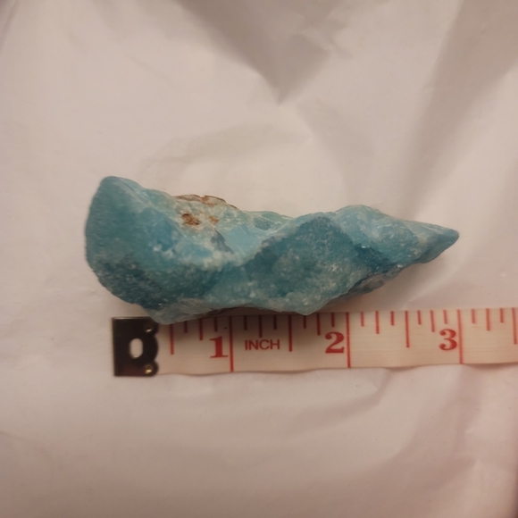 Raw Bright Blue Botryoidal Aragonite Specime Chunk Crystal Rough On A Matrix - Picture 11 of 14